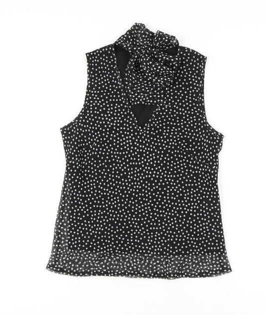 Womens UK Size 14 New Look Black Basic Blouse