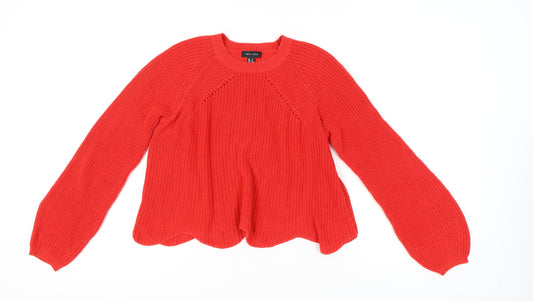 Womens UK Size M New Look Red Pullover Jumper