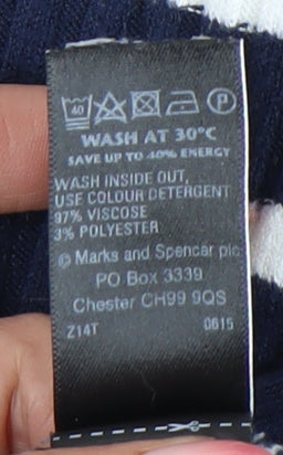 Womens UK Size 12 Marks and Spencer Blue Pullover Jumper