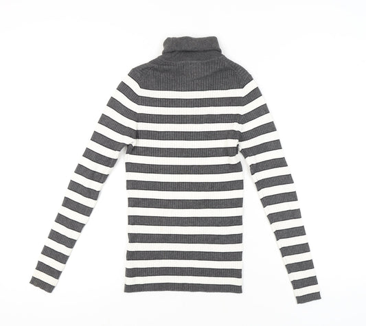 Primark Women's Stripe Roll Neck Jumper M