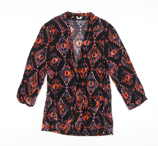 Womens UK Size 8 New Look Multicoloured Basic Blouse