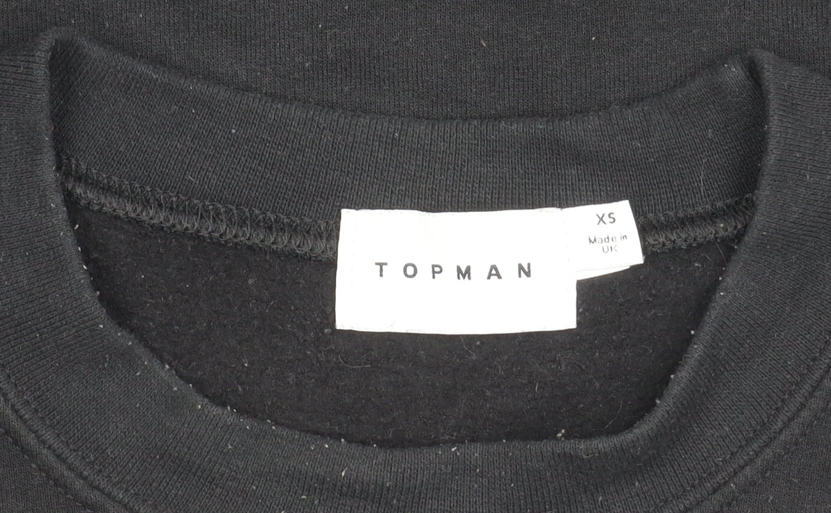 Topman Men's Black XS Pullover Sweatshirt