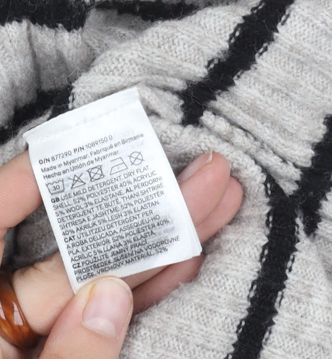 Womens UK Size M H&M Grey Pullover Jumper