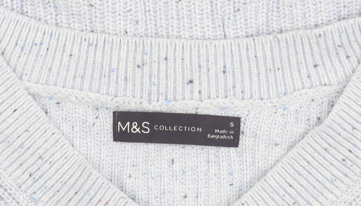 Womens UK Size S Marks and Spencer Blue Pullover Jumper