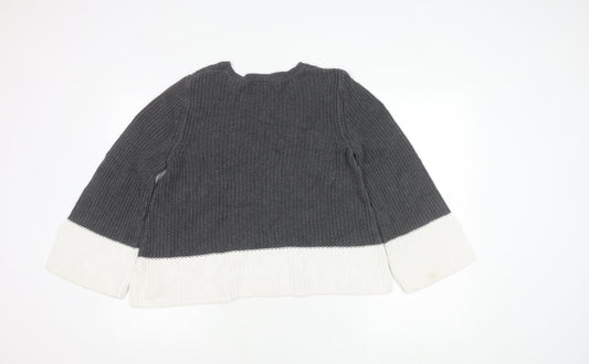 Gap Women's Grey Knit Pullover Jumper Size M