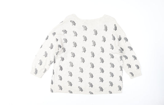 Womens UK Size 20 Dorothy Perkins Ivory Pullover Jumper