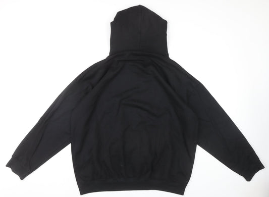 Mens UK Size M boohooMAN Black Pullover Hoodie