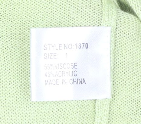 Womens UK Size 10 Marble Green Cardigan Jumper