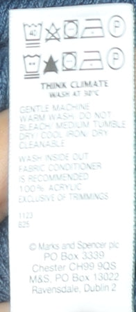 Marks and Spencer Men's Blue V-Neck Jumper - Size L