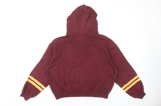 H&M Women's Red Pullover Hoodie - Size 16