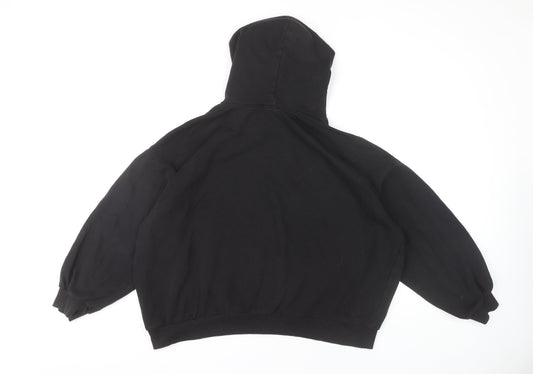 H&M Women's Black Pullover Hoodie - L
