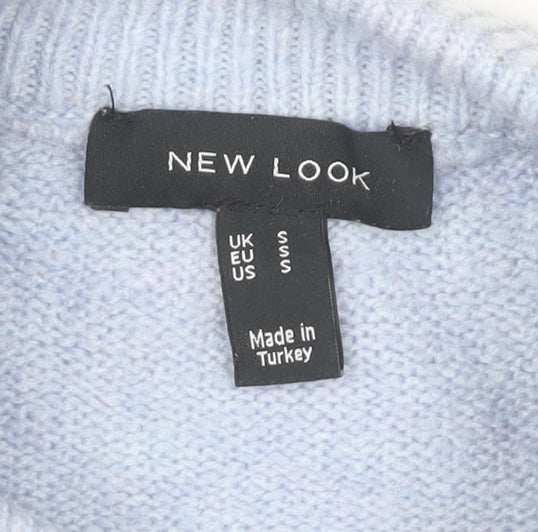 Womens UK Size S New Look Blue Pullover Jumper