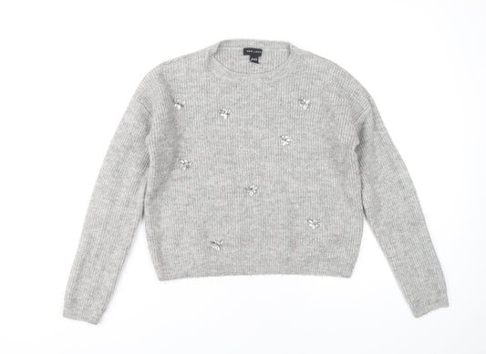 Teens UK Size L New Look Grey Pullover Jumper