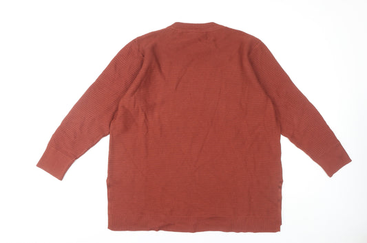Womens UK Size L Warehouse Brown Pullover Jumper