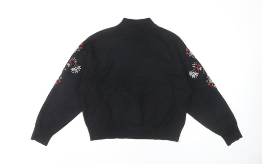 Womens UK Size M New Look Black Pullover Jumper