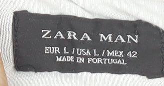 Zara Men’s Grey Crew Neck T-Shirt Size L