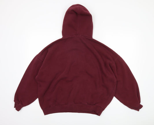 Boohoo Women's Red Pullover Hoodie, M, Casual Style