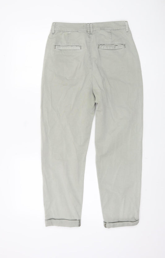 Mint Velvet Women's Grey Chino Trousers Size 8