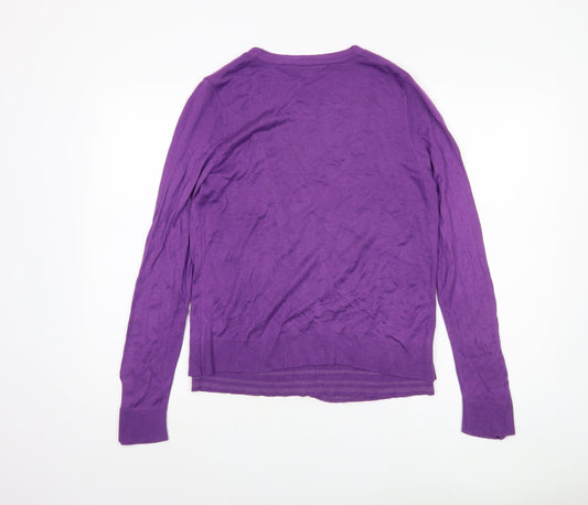 Womens UK Size 12 Marks and Spencer Purple Cardigan Jumper
