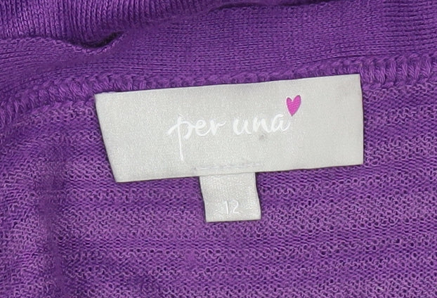 Womens UK Size 12 Marks and Spencer Purple Cardigan Jumper