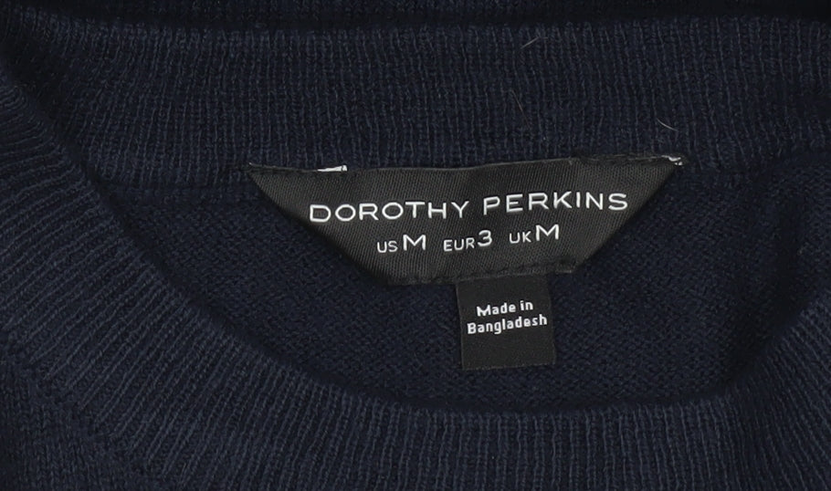 Womens UK Size M Dorothy Perkins Blue Pullover Jumper