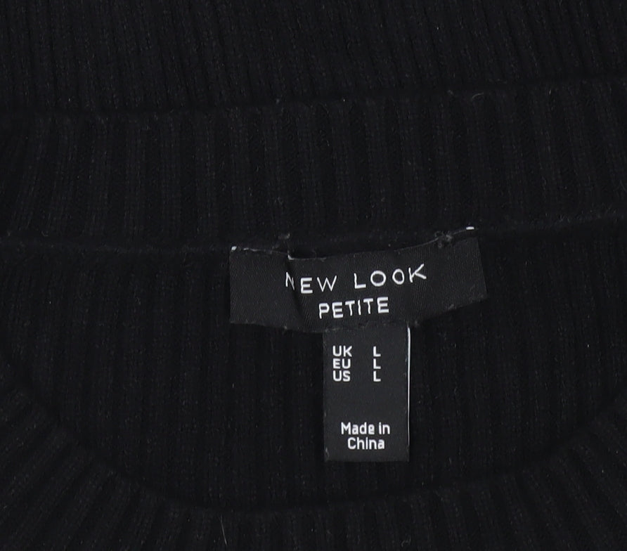 Womens UK Size L New Look Black Pullover Jumper