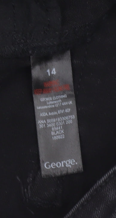 George Women's Black Skinny Jeans Size 14