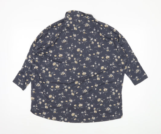 Womens UK Size 10 Fat Face Blue Button-Up