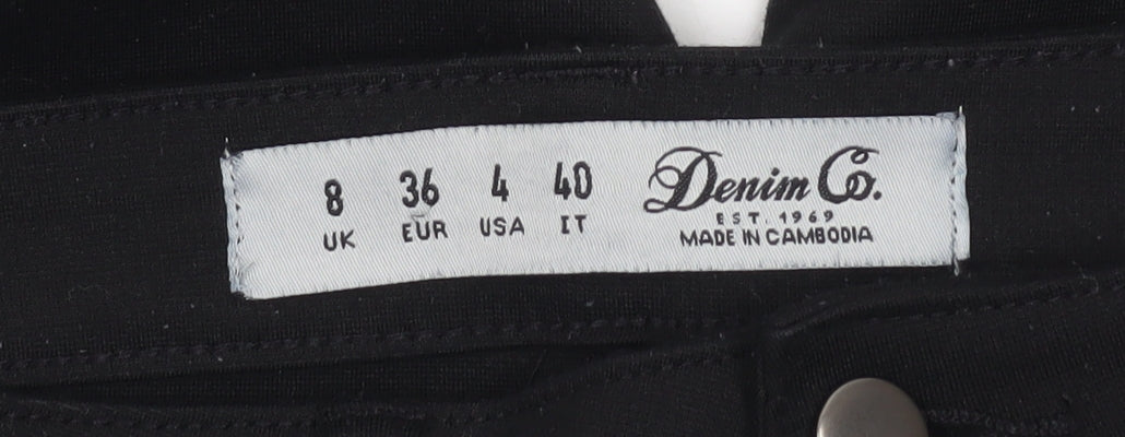 Denim Co. Women's Black Jegging Trousers, Size 8