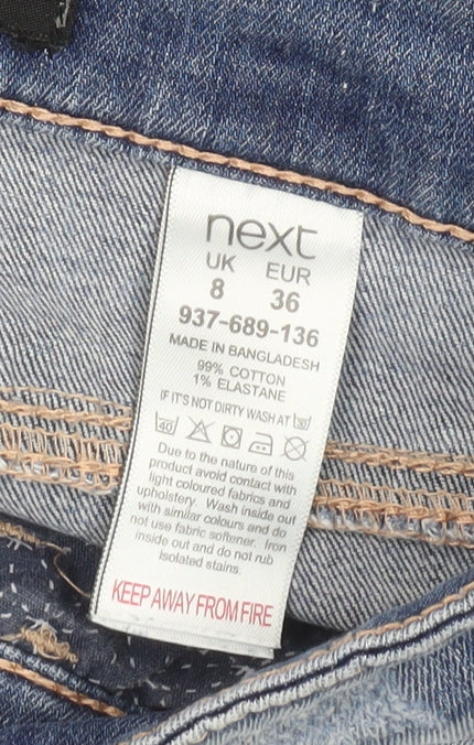 Next Women's Blue Skinny Jeans UK Size 8 Stretch Denim