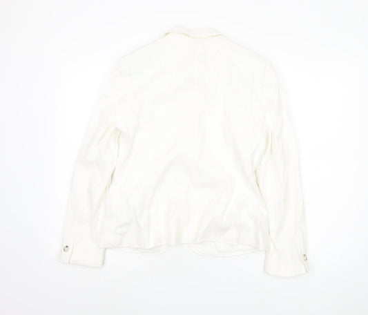 Marks and Spencer White Blazer Women Size 12