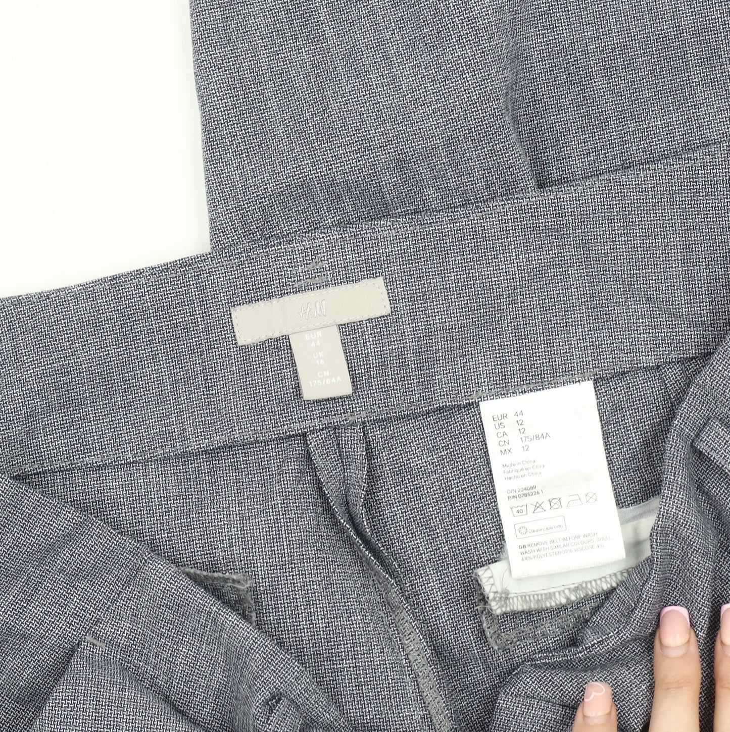 H&M Men's Grey Slim Fit Dress Pants L