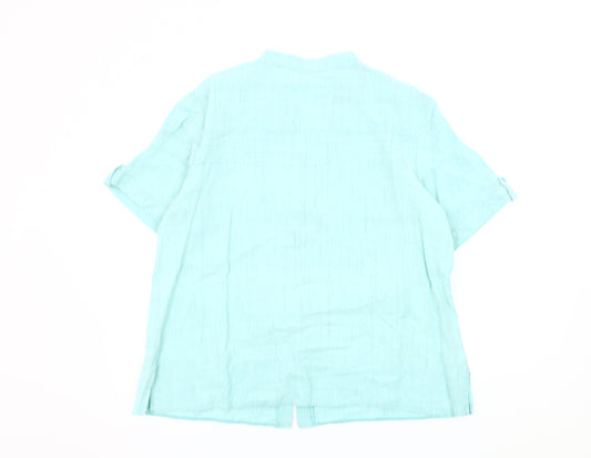 EWM Women's Blue Button-Up Shirt Size 20