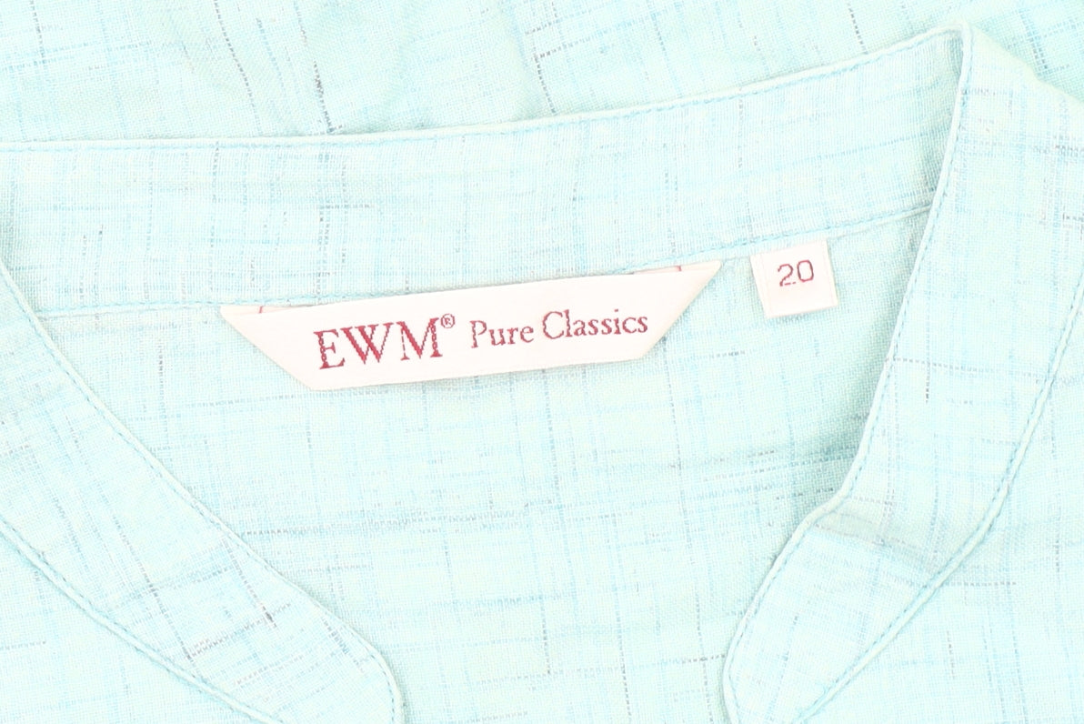 EWM Women's Blue Button-Up Shirt Size 20