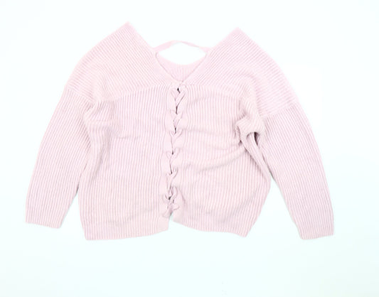 Womens UK Size L New Look Pink Pullover Jumper