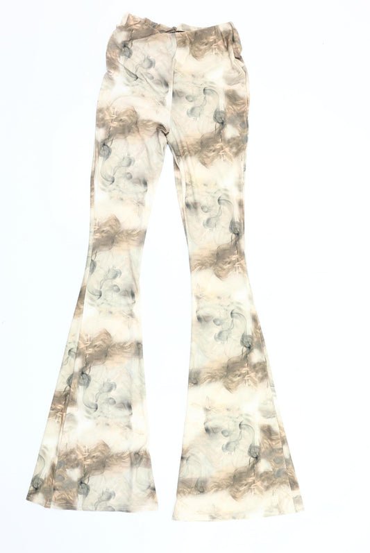 Womens UK Size 6 PRETTYLITTLETHING Flare Multicoloured Leggings