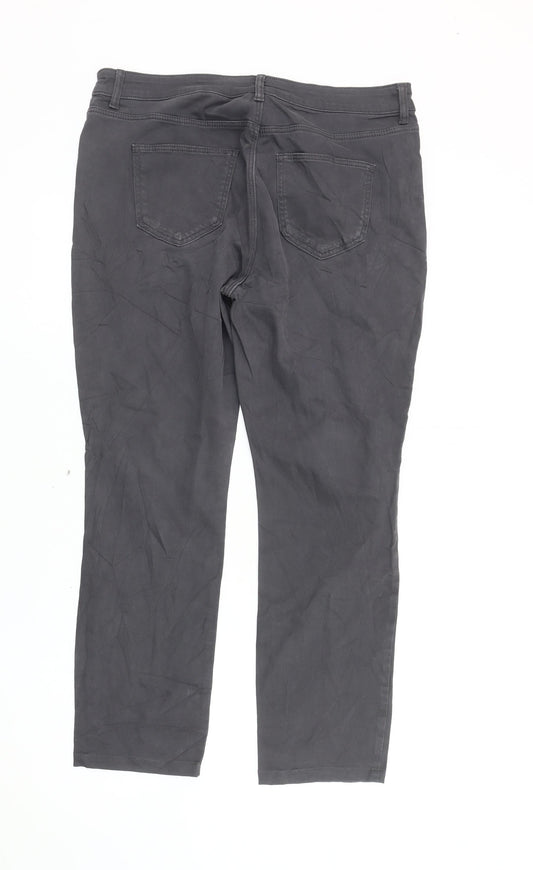 Tu Men's Grey Chino Trousers - Size 14 Slim Fit