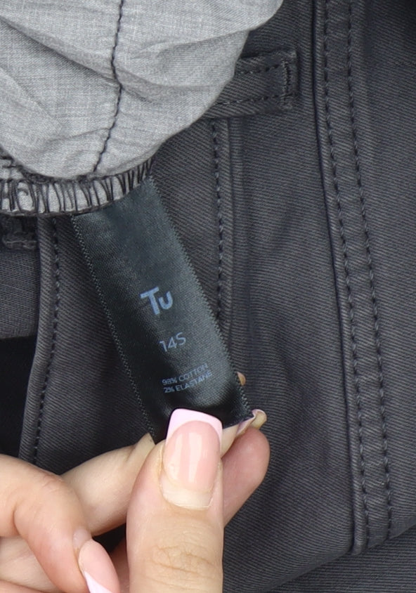 Tu Men's Grey Chino Trousers - Size 14 Slim Fit