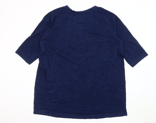 Tu Women's Blue 3/4 Sleeve T-Shirt, Size 24