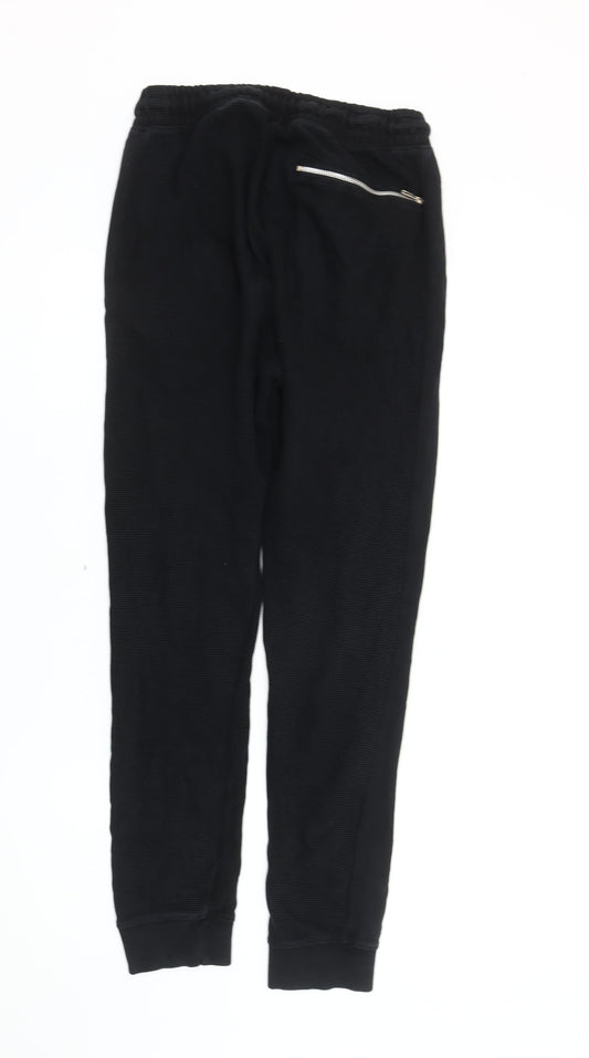 Next Men's Black Corduroy Jogger Trousers, Size S
