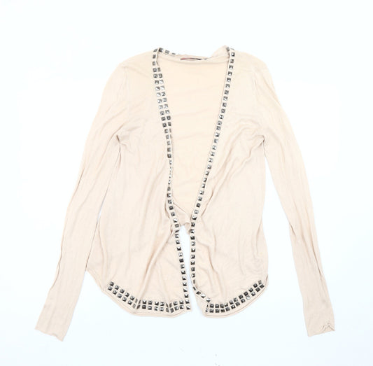 Womens UK Size S Saint Tropez Beige Cardigan Jumper