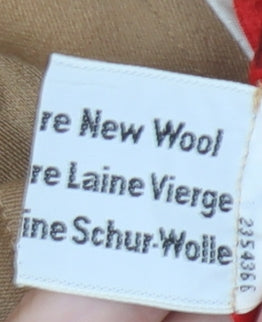 Brand and care label for Eligoz Women's Beige Pencil Skirt, size 10