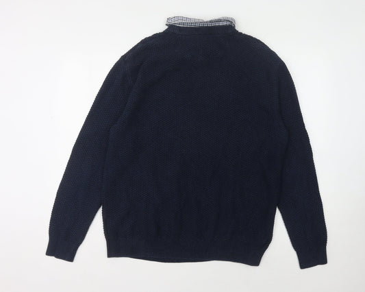 Next Men's Blue Cable-Knit Pullover Jumper XL