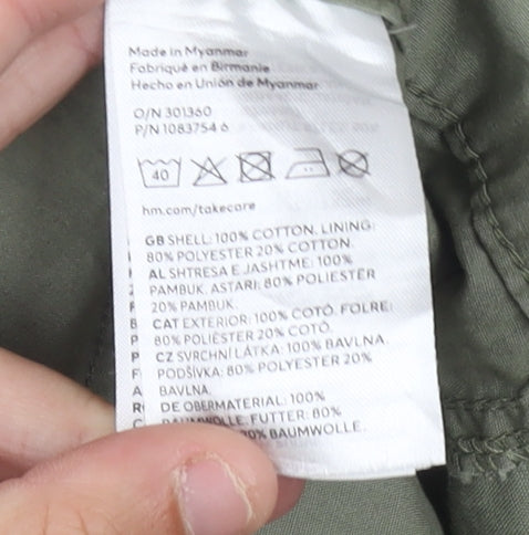 H&M Divided Women's Green Cargo Skirt, Size 8