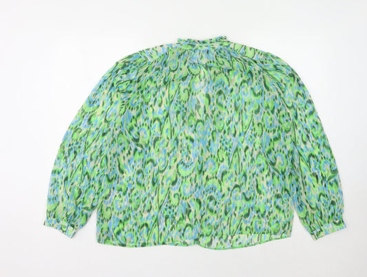 Matalan Women's Green Animal Print Blouse Size 12