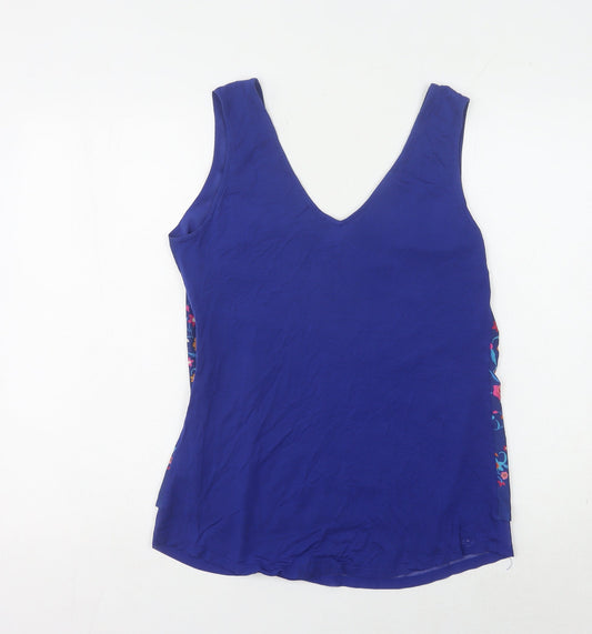 Womens UK Size 10 Oasis Blue Basic Tank