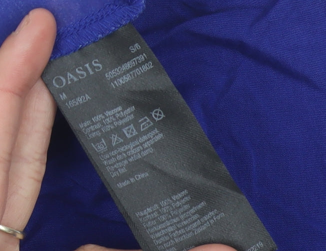 Womens UK Size 10 Oasis Blue Basic Tank
