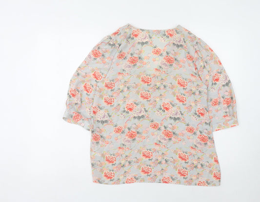 Womens UK Size 12 Oasis Multicoloured Basic Blouse