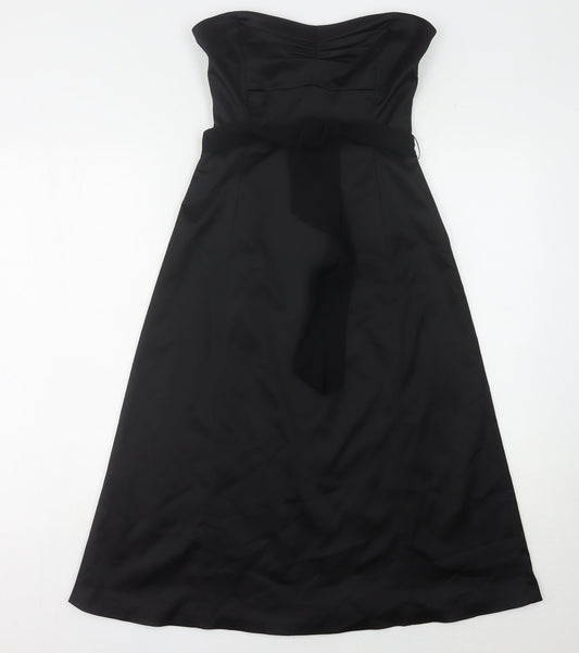Additional front view of Coast Women's, size 8, Black Strapless Formal Gown