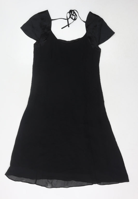 Fenn Wright Manson Black Silk Dress, Size 12